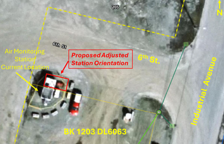 A map showing the location of the subject property of this public notice.